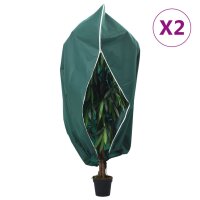 vidaXL Wintervlies mit Reißverschluss 2 Stk. 70 g/m² 1,2x1,8 m