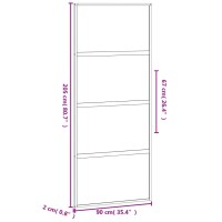 vidaXL Schiebet&uuml;r Schwarz 90x205 cm Hartglas und Aluminium