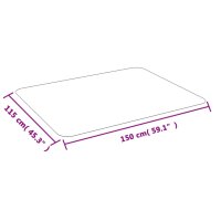 vidaXL Bodenschutzmatte f&uuml;r Laminat oder Teppich 150x115 cm PVC