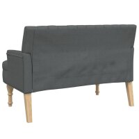 vidaXL Sitzbank mit Kissen Dunkelgrau 113x64,5x75,5 cm Stoff