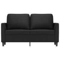 vidaXL 2-Sitzer-Sofa Schwarz 120 cm Kunstleder