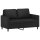 vidaXL 2-Sitzer-Sofa Schwarz 120 cm Kunstleder