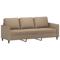 vidaXL 3-Sitzer-Sofa Cappuccino-Braun 180 cm Kunstleder