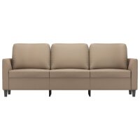 vidaXL 3-Sitzer-Sofa Cappuccino-Braun 180 cm Kunstleder