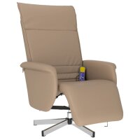 vidaXL Massagesessel mit Fußteil Cappuccino-Braun...