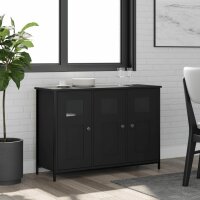 vidaXL Sideboard Schwarz 100x35x70 cm Holzwerkstoff