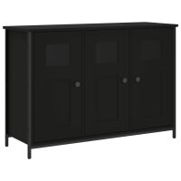 vidaXL Sideboard Schwarz 100x35x70 cm Holzwerkstoff