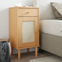 vidaXL Nachttisch SENJA Rattan-Look Braun 40x35x80cm...