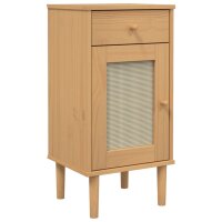 vidaXL Nachttisch SENJA Rattan-Look Braun 40x35x80cm...