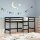 vidaXL Kinderhochbett mit Leiter Schwarz 80x200 cm Massivholz Kiefer