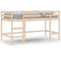 vidaXL Kinderhochbett mit Leiter 80x200 cm Massivholz Kiefer