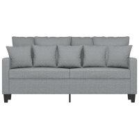 vidaXL 2-Sitzer-Sofa Hellgrau 140 cm Stoff