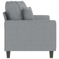 vidaXL 2-Sitzer-Sofa Hellgrau 140 cm Stoff