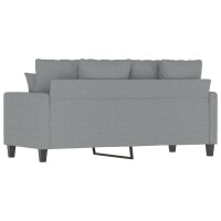 vidaXL 2-Sitzer-Sofa Hellgrau 140 cm Stoff