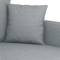 vidaXL 2-Sitzer-Sofa Hellgrau 140 cm Stoff