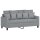 vidaXL 2-Sitzer-Sofa Hellgrau 140 cm Stoff