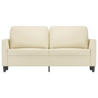 vidaXL 2-Sitzer-Sofa Creme 140 cm Kunstleder