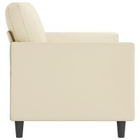 vidaXL 2-Sitzer-Sofa Creme 140 cm Kunstleder