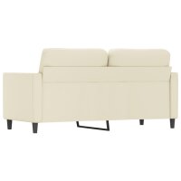 vidaXL 2-Sitzer-Sofa Creme 140 cm Kunstleder