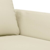 vidaXL 2-Sitzer-Sofa Creme 140 cm Kunstleder