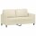 vidaXL 2-Sitzer-Sofa Creme 140 cm Kunstleder