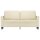 vidaXL 2-Sitzer-Sofa Creme 140 cm Kunstleder