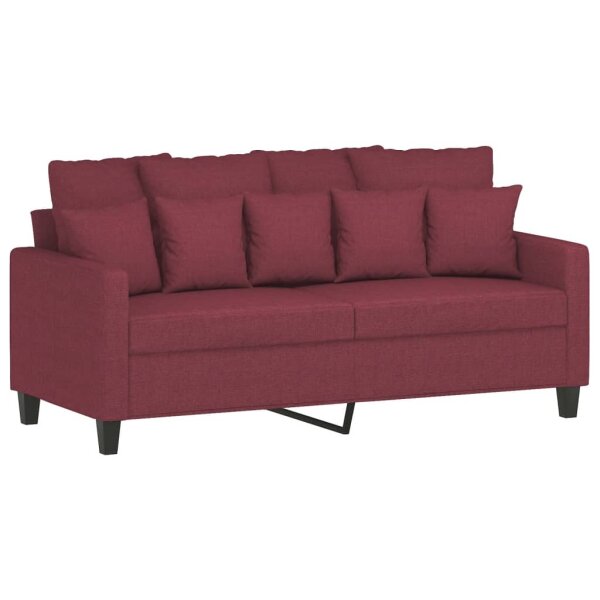 vidaXL 2-Sitzer-Sofa Weinrot 140 cm Stoff