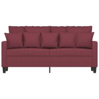 vidaXL 2-Sitzer-Sofa Weinrot 140 cm Stoff