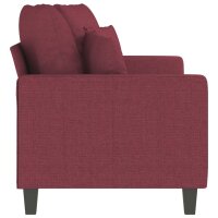 vidaXL 2-Sitzer-Sofa Weinrot 140 cm Stoff