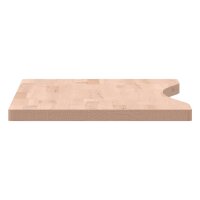 vidaXL Schreibtischplatte 80x(36-40)x2,5 cm Massivholz Buche