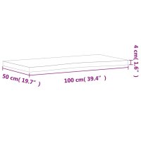 vidaXL Schreibtischplatte 100x(45-50)x4 cm Massivholz Buche