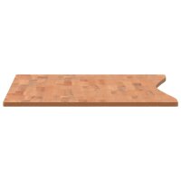 vidaXL Schreibtischplatte 110x(55-60)x1,5 cm Massivholz Buche