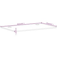 vidaXL Schreibtischplatte 80x40x1,5 cm Massivholz Buche