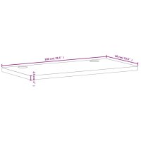 vidaXL Schreibtischplatte 100x60x2,5 cm Massivholz Buche