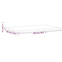 vidaXL Waschtischplatte 100x60x2,5 cm Massivholz Buche