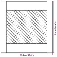 vidaXL Schrankt&uuml;ren 2 Stk. Gitter-Design 39,5x39,5cm Massivholz Kiefer