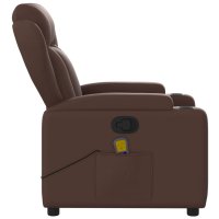vidaXL Massagesessel Braun Kunstleder
