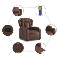 vidaXL Massagesessel Braun Kunstleder