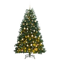 vidaXL Künstlicher Weihnachtsbaum Klappbar 300 LEDs...