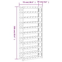 vidaXL Weinregal f&uuml;r 77 Flaschen Schwarz Massivholz Kiefer