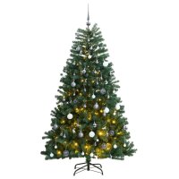 vidaXL Künstlicher Weihnachtsbaum Klappbar 300 LEDs...