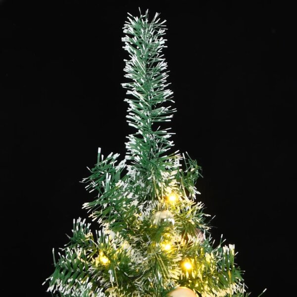 vidaXL K&uuml;nstlicher Weihnachtsbaum 300 LEDs &amp; Kugeln Beschneit 240 cm