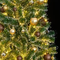 vidaXL Künstlicher Weihnachtsbaum 300 LEDs & Kugeln Beschneit 240 cm