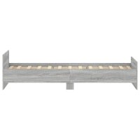 vidaXL Bettgestell Grau Sonoma 90x200 cm Holzwerkstoff