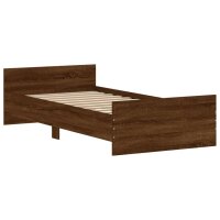 vidaXL Bettgestell Braun Eichen-Optik 90x190 cm Holzwerkstoff