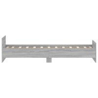 vidaXL Bettgestell Grau Sonoma 75x190 cm Holzwerkstoff