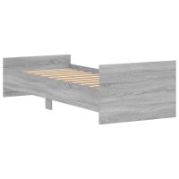 vidaXL Bettgestell Grau Sonoma 75x190 cm Holzwerkstoff