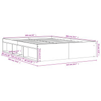 vidaXL Bettgestell Sonoma-Eiche 160x200 cm