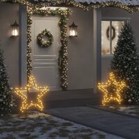 vidaXL Weihnachtsstern mit Erdspießen und 115 LEDs...
