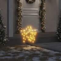 vidaXL Weihnachtssterne mit Erdspießen 3 Stk. 50 LEDs 29 cm